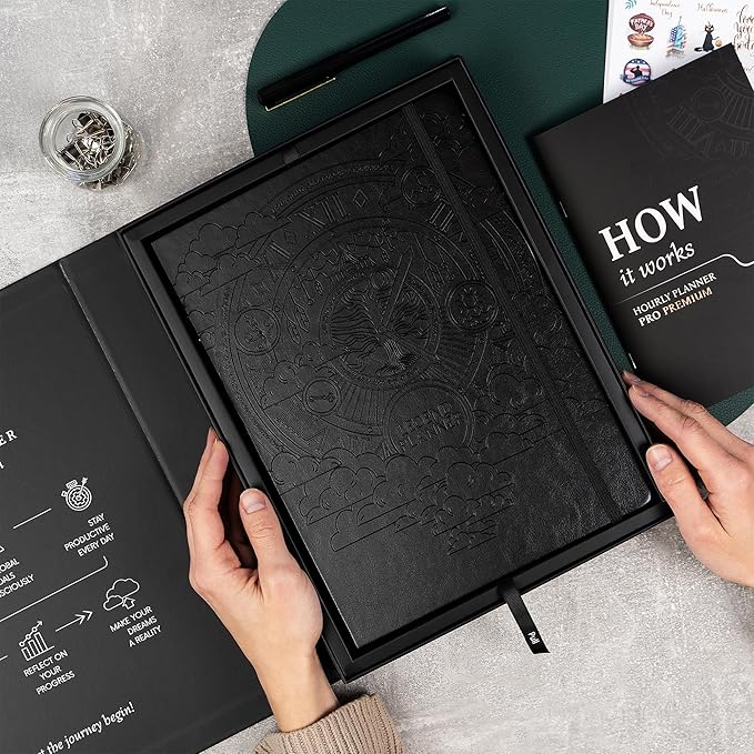 Legend Planner PRO Premium – Large Undated Weekly, Monthly & Budget Planner with Habit Tracker – Life Organizer for Time & Task Management, Goal Setting & Productivity – A4 size (Black)