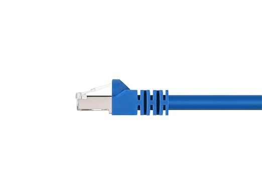 Monoprice Cat6A 5ft Blue Patch Cable Double Shielded 26AWG 10G Pure Bare Copper - Image 2