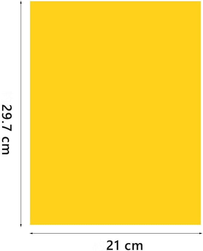 A4 Origami Paper Yellow 100 Sheets, 8.27×11.7 inch Double Sided Color Easy Fold Big Origami Paper A4 Colored Copy Papers Thin 70gsm for Beginners, DIY handwork Art and Craft Projects (210 x 297 mm)