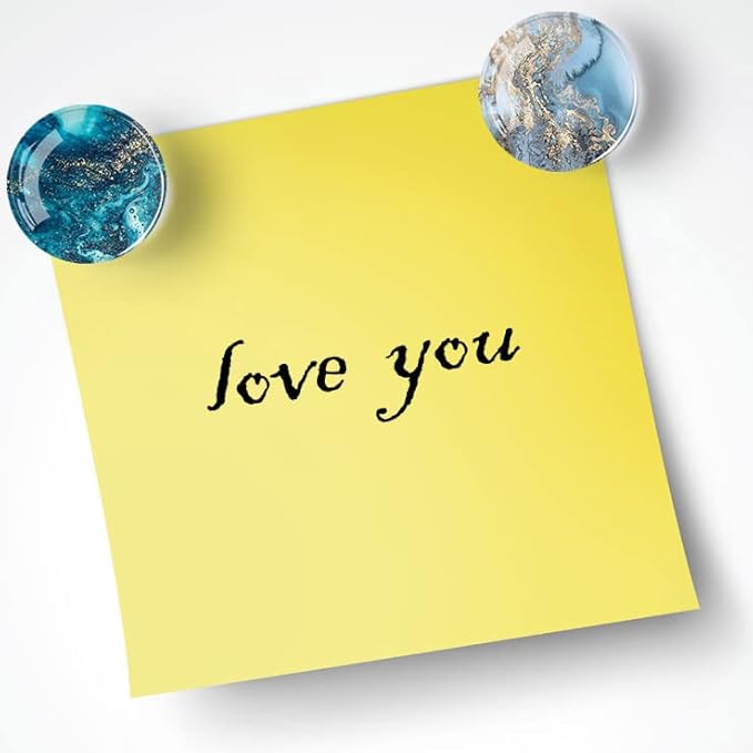 12Pcs Glass Strong Magnetic Refrigerator Magnet Fridge Sticker,Marble Crystal Fridge Magnets Decoration for Crafts,Strong Fridge Magnets for Kitchen, School,Office Whiteboard, Cabinet and Dishwasher