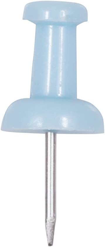 JAM PAPER Colorful Push Pins - Baby Blue Pushpins - 100/Pack