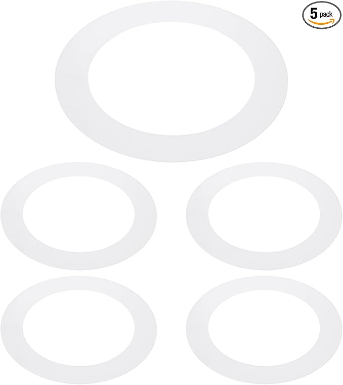 PATIKIL 5.9" ID 8.1" OD Plastic Trim Ring, Translucent Matte White by PATIKIL