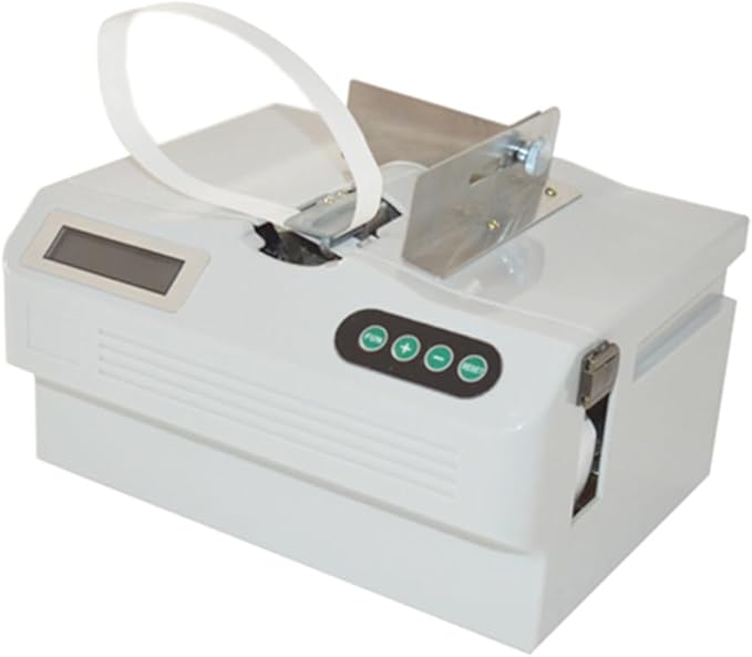INTBUYING Cash Bundling Machine Fully Automatic Small Banknote Baling Machine Binding Speed 2 Secs Per Time Binding Machine for tie Bills Cards banknotes