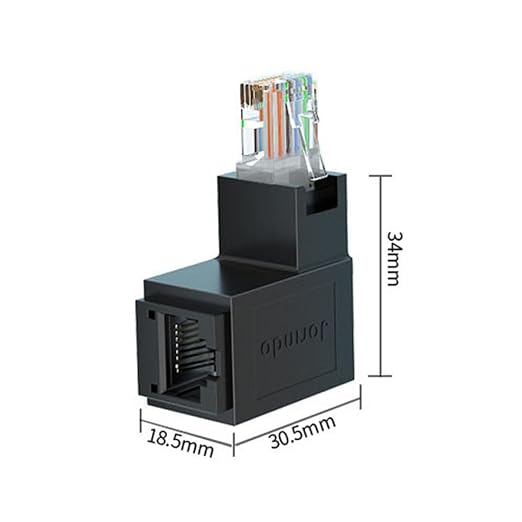 2PCS 90-Degree Down RJ45 Adapter Male to Female - Image 4