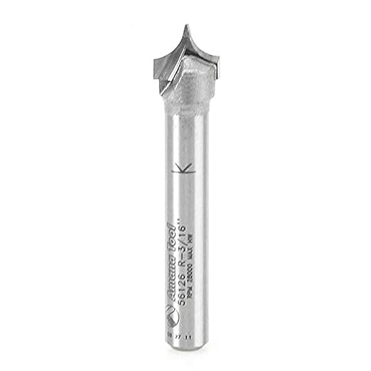 Amana Tool - 56126 Carbide Tipped Pt. Cutting Roundover 3/16 Radius x 3/8 Dia x 19/64 x