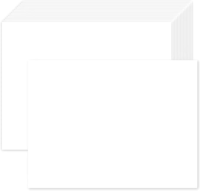 100 Pack White Blank Cardstock 5x7 Thick Paper，Goefun 80lb Flat Cards Stock Printer Paper for Invitations, Postcards, Photos, DIY Card Making