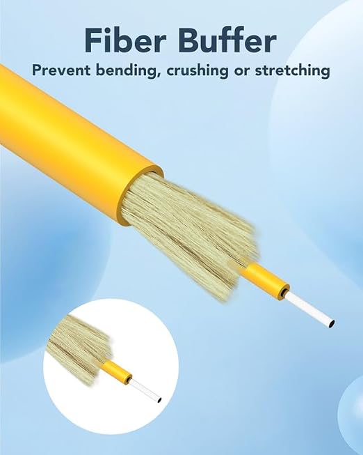 OS2 LC to LC Fiber Patch Cable, OFNP Singlemode Fiber Optic Cable 1G/10GB SMF - Image 4