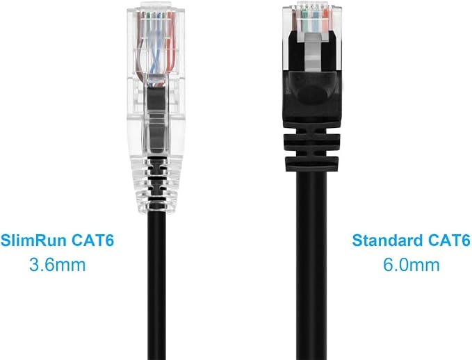Monoprice Cat6 20ft Black Component Level Patch Cable UTP 28AWG 550MHz Pure - Image 2