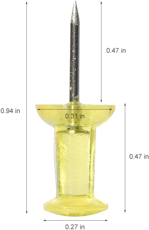 100 Pack Push Pins Tacks, Clear Plastic Head, Steel Point,Thumb Tacks for Bulletin Board,Stick Pins Thumb Tacks for Cork Board Wall Hangings (100, Colorful)