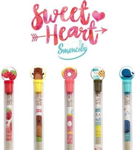 Sweetheart Smencils Cylinder - HB #2 Scented Pencils, 50 Count, Gifts for Kids