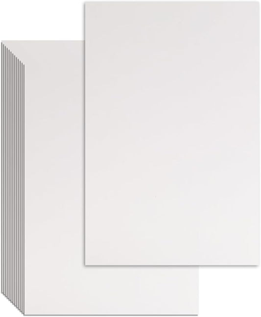25 Pcs Book Board, Binder Board, Cover Board, Heavy Duty Chipboard for Book Binding, DIY Cardboard (White, 9 x 12 Inch 80PT)