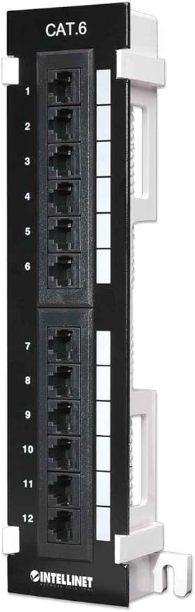 Intellinet 12 Port Cat6 Network Patch Panel Wall-Mount by IntellinetNetworkSolutions