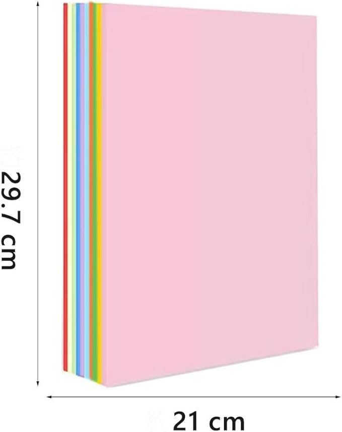 A4 Origami Paper Colorful 100 Sheets, 8.27×11.7 inch Double Sided Color Easy Fold Big Origami Paper A4 Colored Copy Papers Thin 70gsm for Beginners, DIY handwork Art Craft Projects (210 x 297 mm)