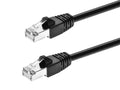 Monoprice Cat6A 3ft Black Patch Cable Double Shielded 26AWG 10G Pure Bare by Monoprice
