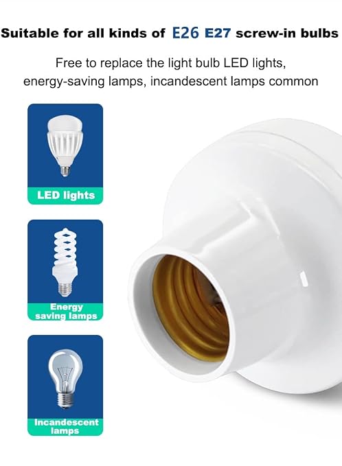 QIACHIP Remote Control Light Socket E26 E27 Bulb Socket Adapter, ZigBee Smart - Image 7