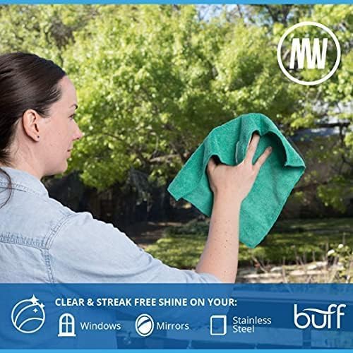 12" x 12" MW Pro Multi-Surface Microfiber Cleaning Cloths | Blue - 12 Pack | Premium Microfiber Towels for Cleaning Glass, Kitchens, Bathrooms, Automotive, Supplies & Products