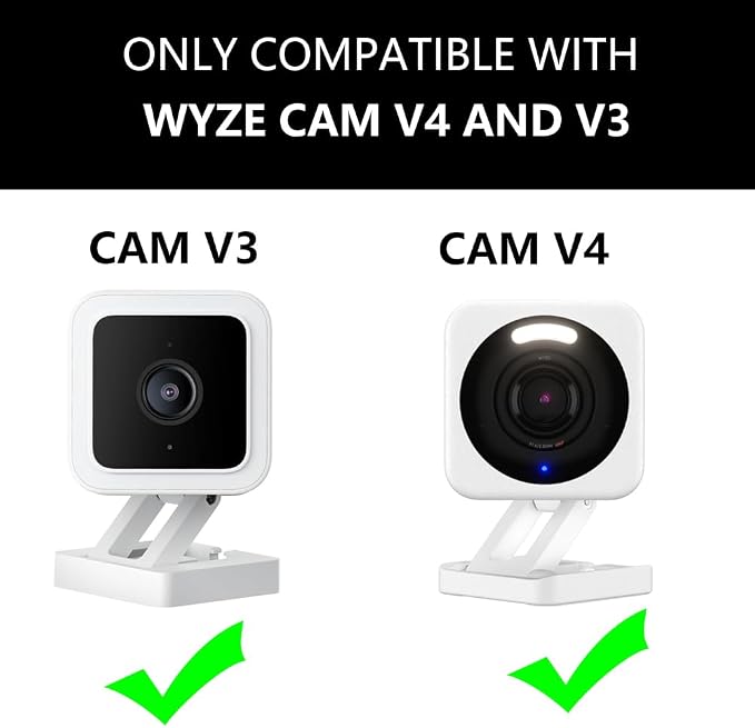 Teccle Angled Window Mount for Wyze Cam v4 Cam V3, 20 Degrees Tilt, Through - Image 2