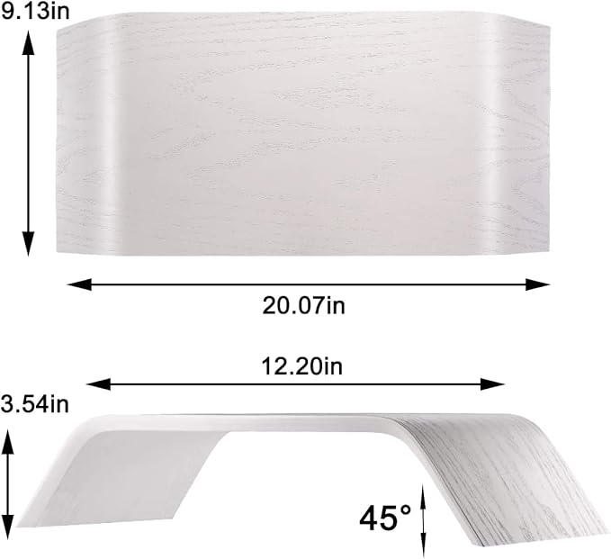 SAMDI Wooden Computer Monitor Stand, Desktop Accessories, Laptop Stand, Notebook Stand, for MacBook Stand (Oak Wood White)