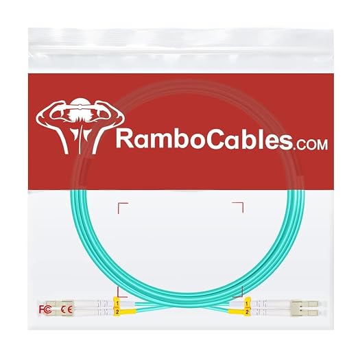 OM3 Multimode Fiber LC to LC, 1m Fiber Patch Cable, Options 0.7in~500ft - Image 6