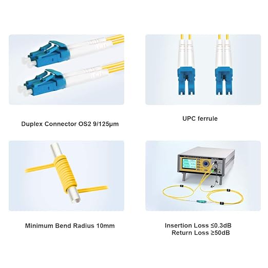 FLYPROFiber- 10M/33ft OS2 LC to LC Fiber Patch Cable | Length Options: 0.2m-300m - Image 3