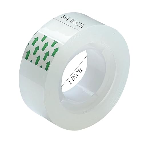 48 Rolls Clear Tape Refill - Tear by Hand, Transparent Tape Rolls for Dispenser, 3/4" x 1000 inch