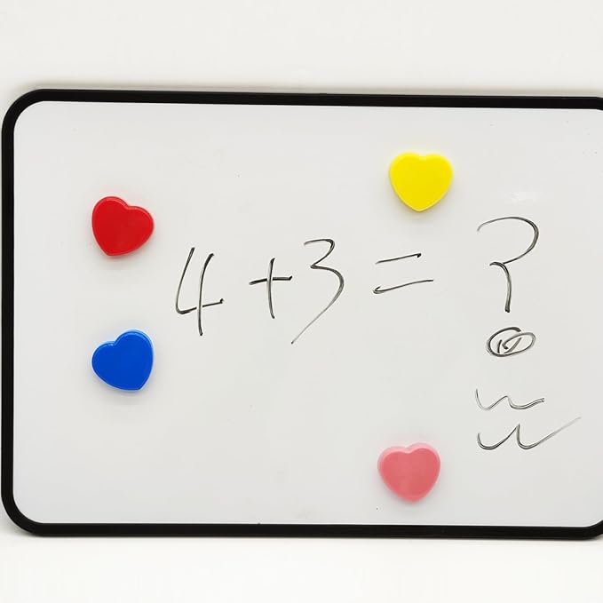 Fridge Magnets - 50 Pcs Mini Cute Magnets, Strong Heavy Duty for Whiteboard, Refrigerator, Locker, Kitchen, Office (10 Colors, Heart)