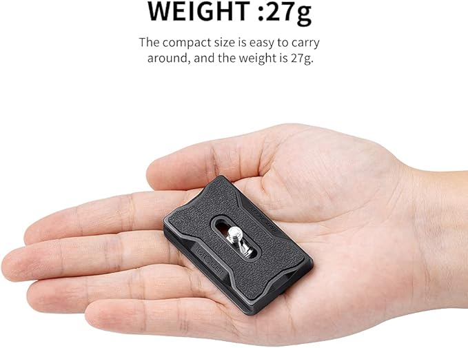 K&F CONCEPT Set of 2 Quick Release Plate Adapter 1/4 Inch Aluminium Tripod Mount - Image 3