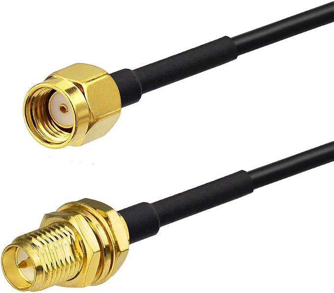 Bingfu RP-SMA Male to RP-SMA Female Bulkhead Mount RG174 WiFi Antenna Extension - Image 3
