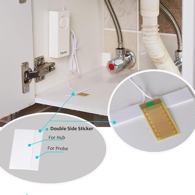 Water Alarms Leak Detector for Home Basements, RV Water Heater, Sump Pump - Image 3