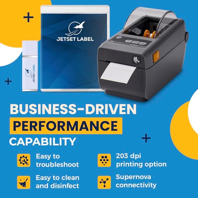 Zebra ZD410 Direct Thermal Label Printer | USB & Ethernet Connectivity | 2 Inch Print Width | ZD41022-D01E00EZ