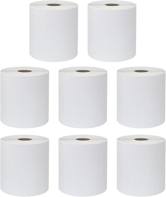 4"x6" Direct Thermal Shipping Labels 2400 Lables/8 Roll (300 Pcs per Roll) Compatible with Zebra Rollo Beeprt Printer Permanent Adhesive