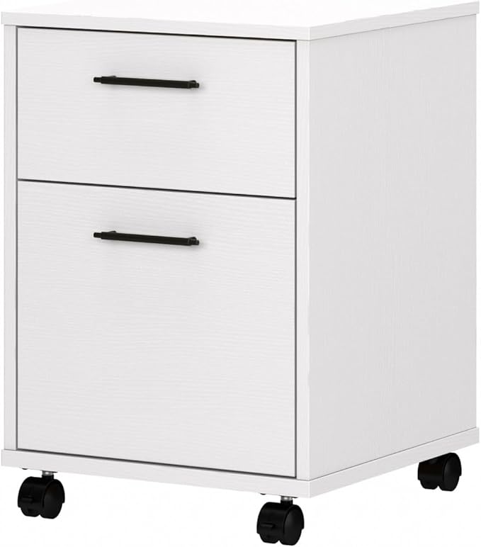 Bush Furniture Key West 2 Drawer Mobile File Cabinet, Rolling File Cabinet for Home Office