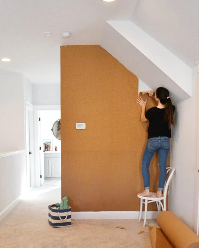 Manton Cork Premium Cork Roll - 3’ x 12’ x 1/4”, 100% Natural Facing Grade Material, Custom Cut Cork for Home, School, and Office Walls & Bulletin Boards