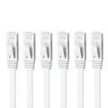 Yauhody CAT 6 Ethernet Cable 15ft 6-Pack White, High Speed Solid Flat CAT6 by Yauhody