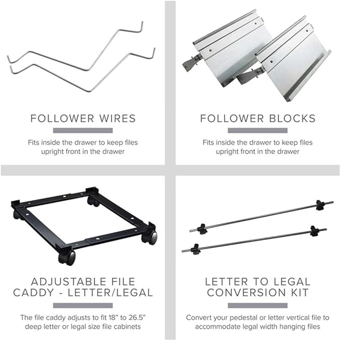 Pemberly Row 4 Drawers 52" Vertical Gray Metal Filing Cabinet Lockable Pre-Assembled Stationary Letter Size for Home, Office