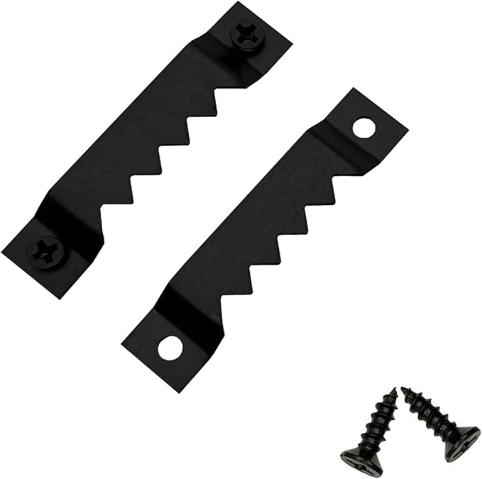 30 Pack Large Heavy Sawtooth Picture Hangers Steel Picture Hangers with Screws Picture Hang Solutions, for Hanging Clock Paintings Artwork Picture Frame Hook Photos (Black，Supports 50 lbs)