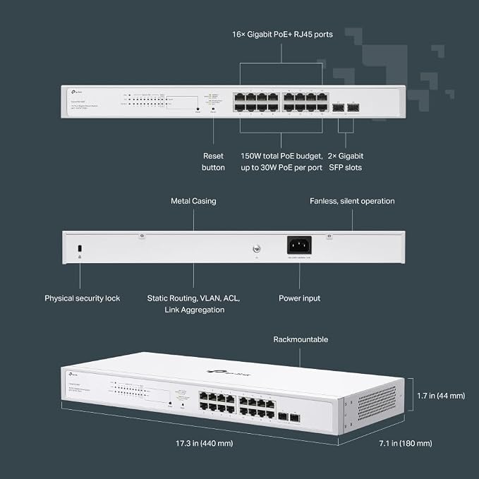 TP-Link Festa FS318G 18 Port Gigabit Smart Managed Network Switch - Image 7