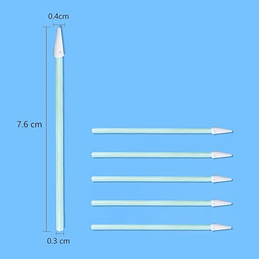 Lint-Free Pointed Foam Swabs for 1.25mm Fiber Optic Connectors, Electronics - Image 2