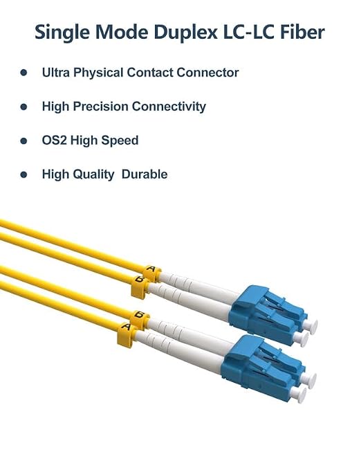 OS2 LC to LC Fiber Patch Cable, OFNP Singlemode Fiber Optic Cable 1G/10GB SMF - Image 7