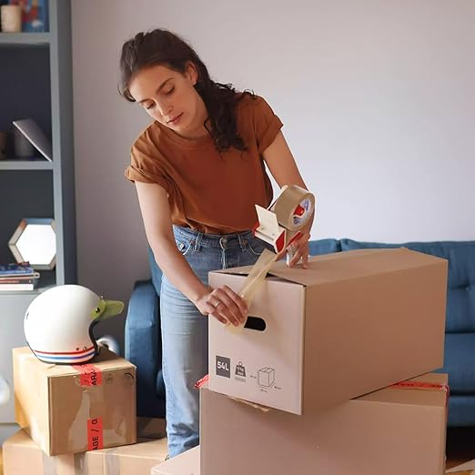 36 Rolls [Upgraded] 2" Brown Premium Packing Tape, 110 Yards, 2.2 mil, Heavy Duty Packaging Tape for Shipping, Moving, Sealing - Stronger & Thicker