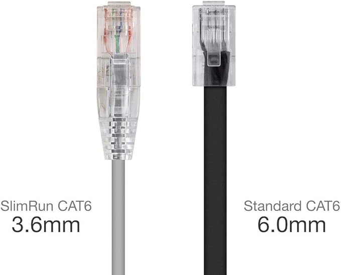 Monoprice Cat6 2ft Gray Component Level Patch Cable UTP 28AWG 550MHz Pure Bare - Image 2