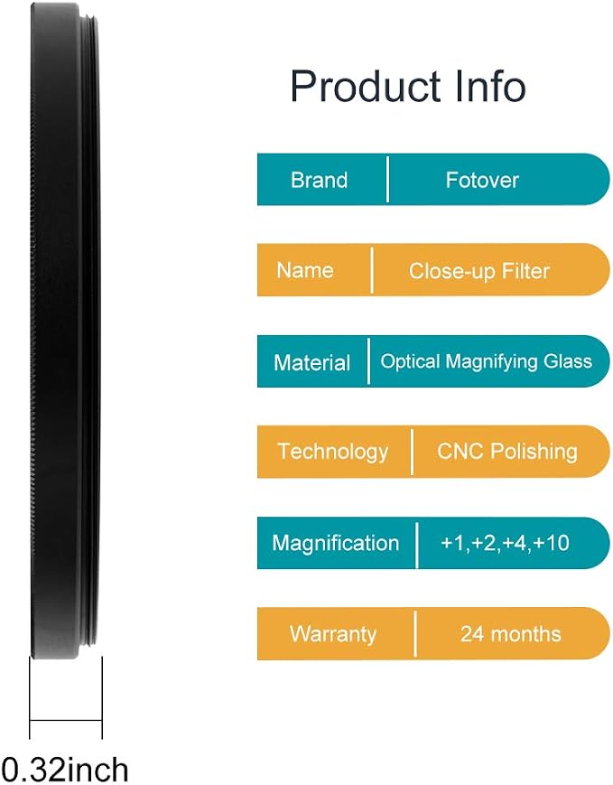82mm Close-up Filter Kit 4 Pieces Macro Filter Accessory Close-up Lens Filter - Image 3