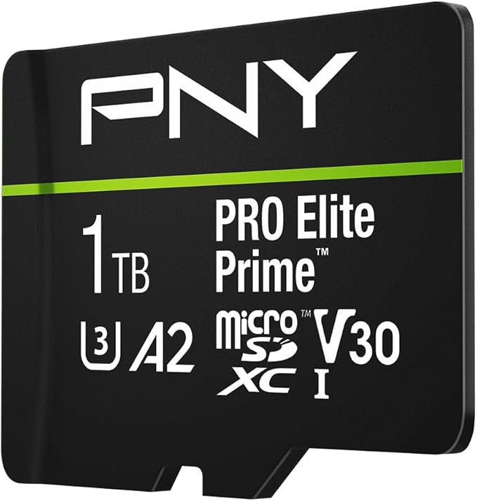 PNY 1TB PRO Elite Prime™ C10 U3 V30 A2 microSDXC Flash Memory Card – Ultra-Fast by PNY
