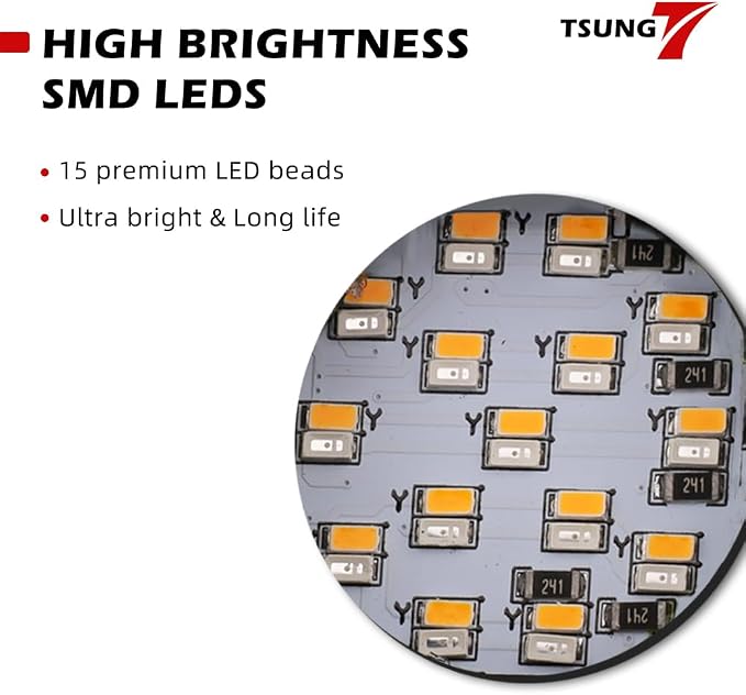 TSUNG Universal Motorcycle LED Turn Signals Lights Small Bullet Front Rear - Image 5