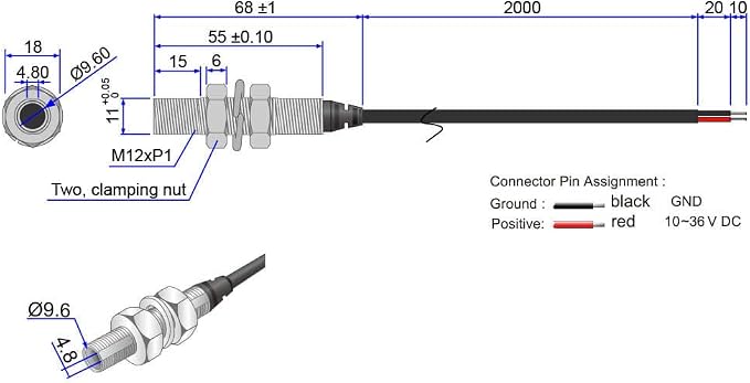 IR Circular Dot Laser Module, 850 nm, Class 1, Industrial Laser Projector - Image 3