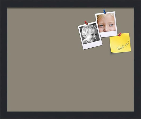 PinPix 17x14 Inch Cork Bulletin Board. This Decorative Framed Pin Board Comes with Pewter Design and a Satin Black Frame. Ideal for Home Office Decor or Message Board (PinPix-1812)