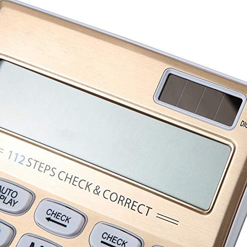 Meichoon Desktop Calculator Standard Function Solar Battery Dual Power with 12 Digit Large LCD Display Basic Calculating Machine for Office/Home Elegant Design KA05