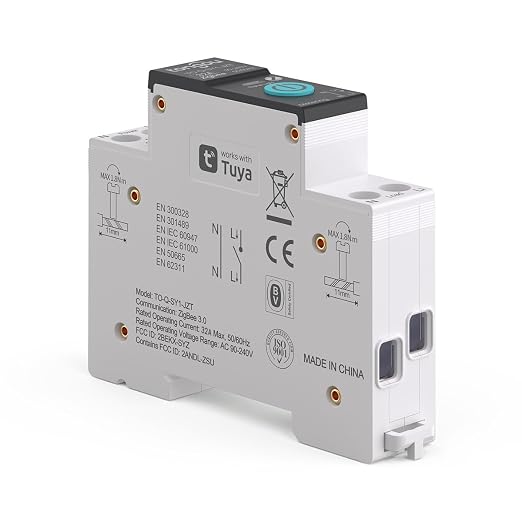TONGOU ZigBee DIY Smart Switch 32A| DIN Rail Switch| 1P+N 90-240VAC| Real-time - Image 8