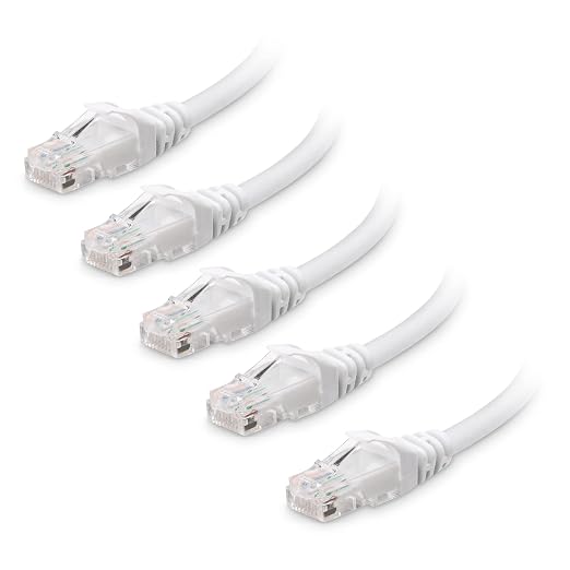 Cable Matters 10Gbps 5-Pack Snagless Cat 6 Ethernet Cable - 8ft by CableMatters