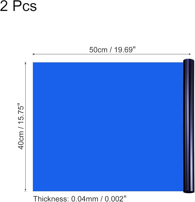 MECCANIXITY Lighting Gel Filter 15.7x19.7 Inch Blue 82B Color Correction Sheet - Image 2
